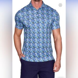 🌟TailorByrd Medallion Print Performance Polo🌟  NWT